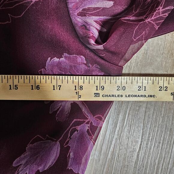 Draper's & Damons Plum Purple Long Sleeve Flow Midi Mother of the Bride Dress 10 - Picture 6 of 7